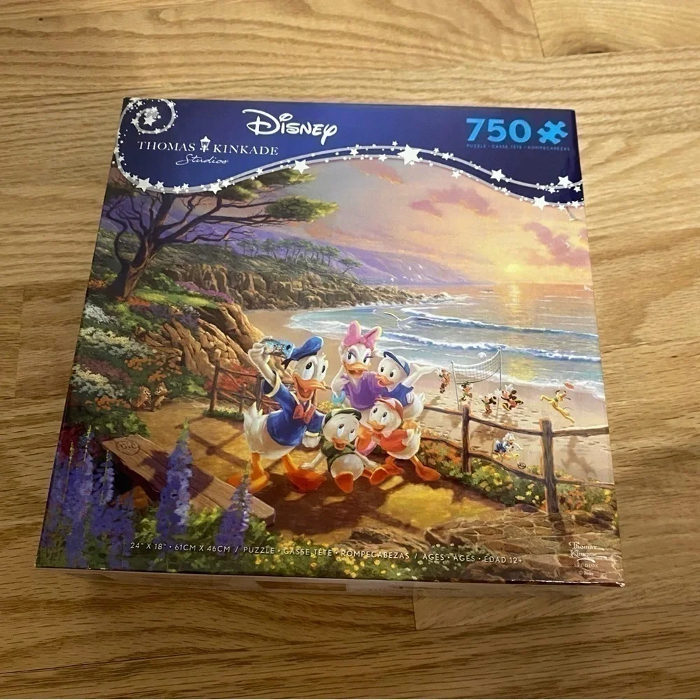 Disney Donald Duck and Daisy Duck Day Afternoon Puzzle Thomas Kinkade 750 Pieces